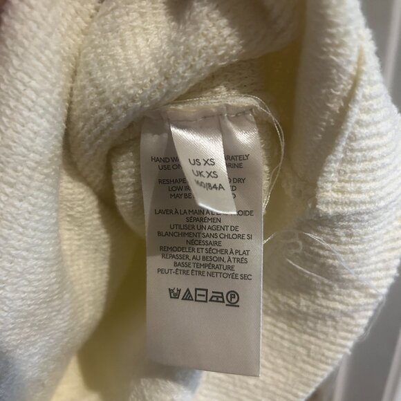 Free People Cream Ribbed Knit Turtleneck Sweater – Size XS - Picture 3 of 3